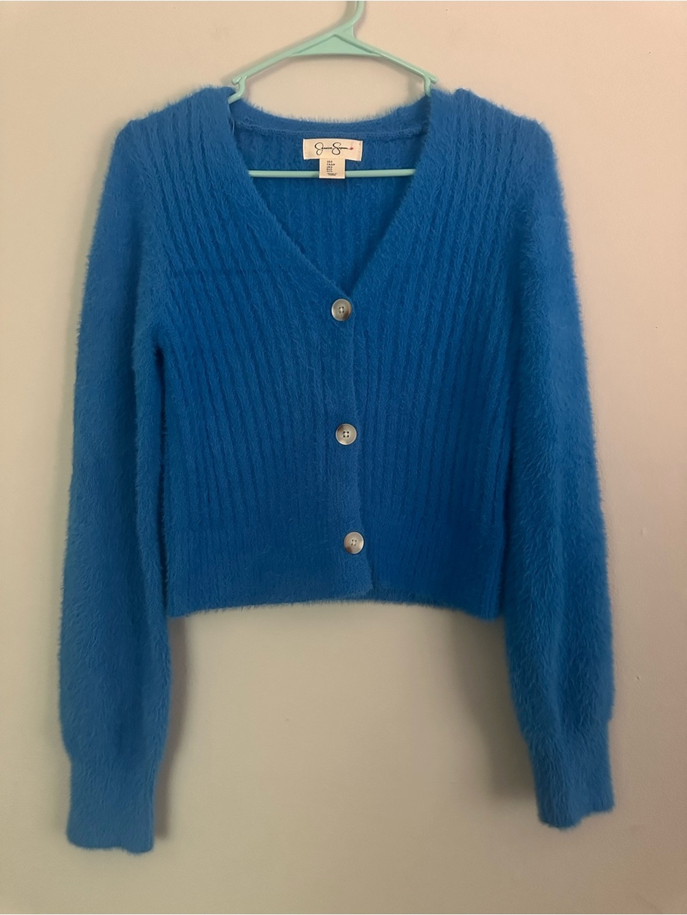 Jessica Simpson Royal Blue
Fuzzy Ribbed Cropped
Cardigan